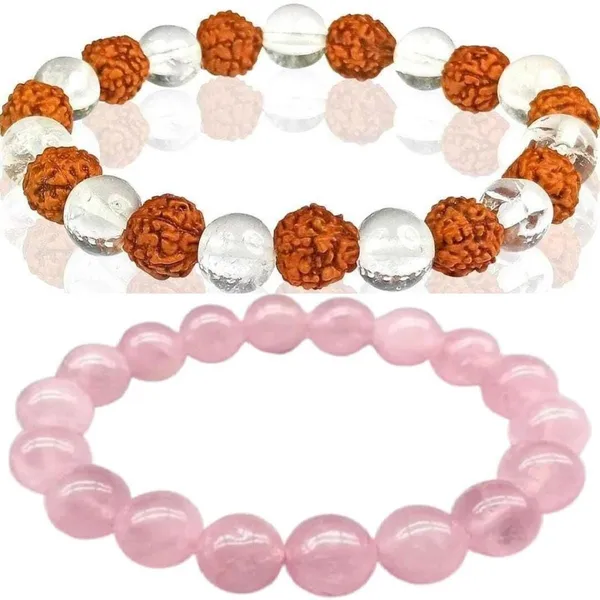 Multiagate_Rose_Quartz,_Rudraksha,_Clear_Quartz_Bracelet_Set_(Pack_of_2)