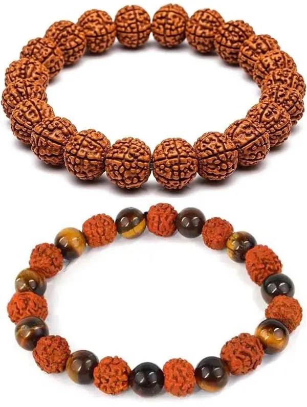 Multiagate_Stone,_Crystal,_Tiger's_Eye,_Rudraksha_Bracelet_Set_(Pack_of_2)
