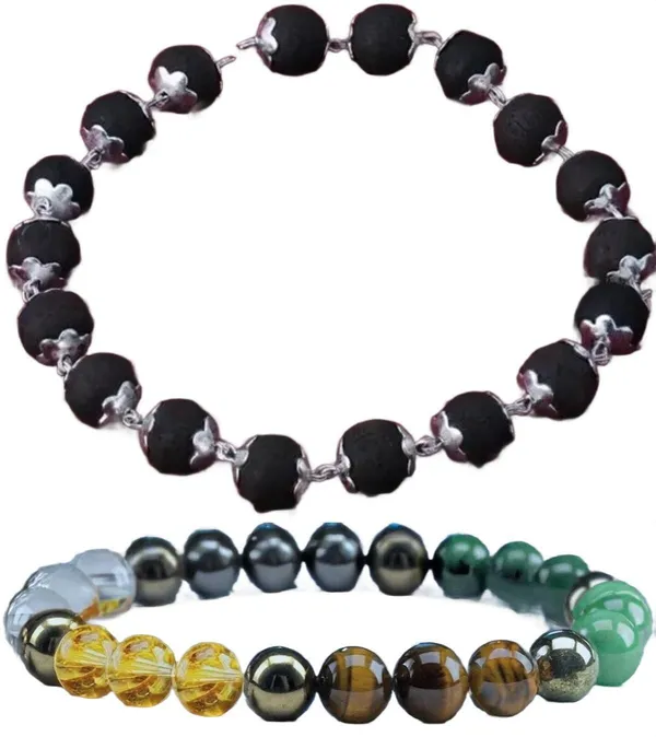 Multiagate_Wood,_Stone_Bracelet_Set_(Pack_of_2)