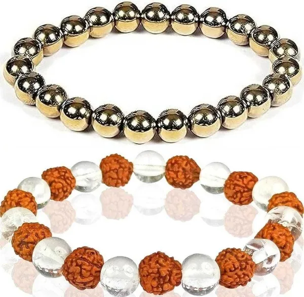 Multiagate_Stone,_Rudraksha,_Clear_Quartz_Bracelet_Set_(Pack_of_2)