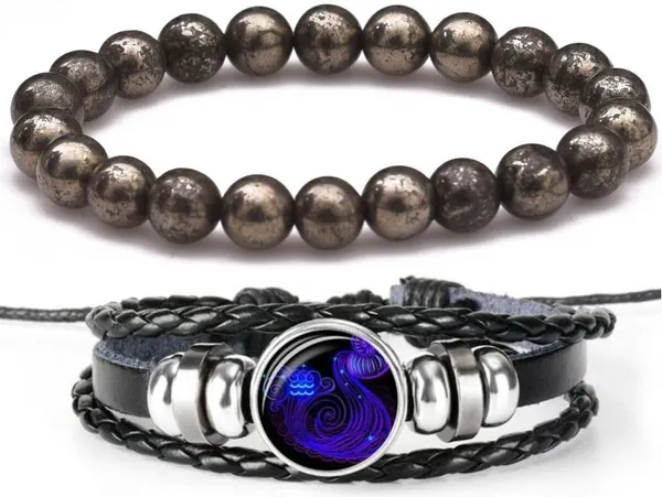 Multiagate_Crystal,_Leather_Bracelet_Set_(Pack_of_2)