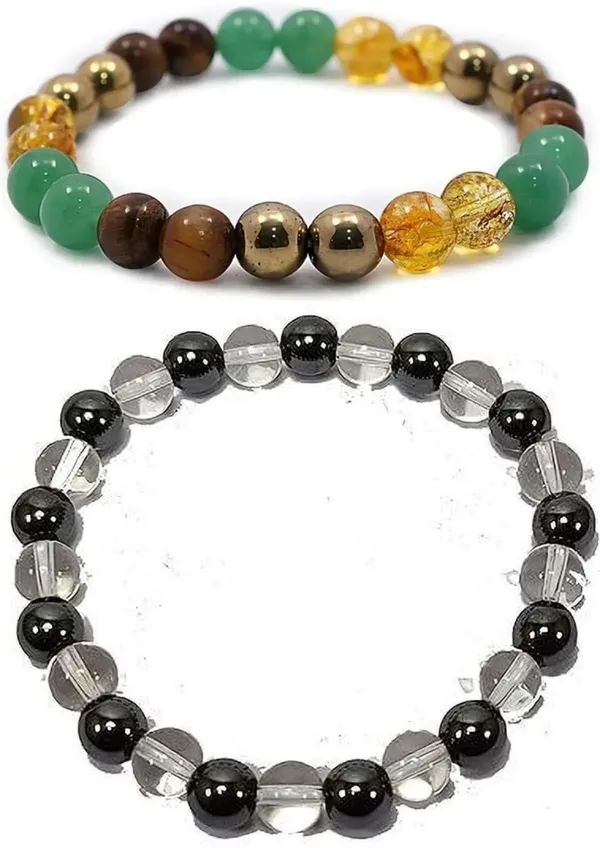 Multiagate_Pyrite,_Green_Aventurine,_Citrine_+_Golden,_Crystal,_Tiger's_Eye_Bracelet_Set_(Pack_of_2)