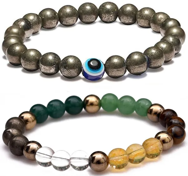 Multiagate_Pyrite,_Stone,_Green_Aventurine,_Crystal,_Tiger's_Eye,_Citrine,_Evil_Eye_Bracelet_Set_(Pack_of_2)