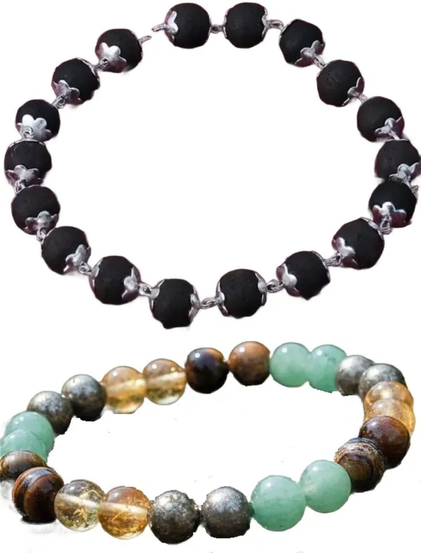 Multiagate_Wood,_Crystal_Bracelet_Set_(Pack_of_2)