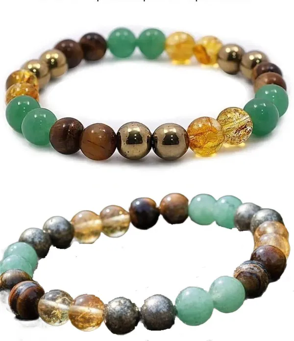 Multiagate_Pyrite,_Green_Aventurine,_Golden_Pyrite,_Crystal,_Tiger's_Eye,_Citrine_Bracelet_Set_(Pack_of_2)