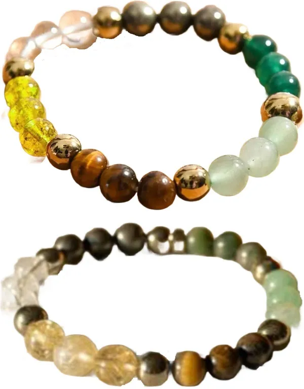 Multiagate_Pyrite,_Stone,_Green_Aventurine,_Amethyst,_Crystal,_Tiger's_Eye,_Citrine,_Green_Jade_Bracelet_Set_(Pack_of_2)