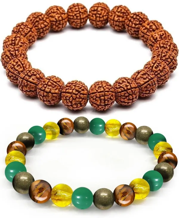 Multiagate_Pyrite,_Stone,_Green_Aventurine,_Tiger's_Eye,_Citrine_Bracelet_Set_(Pack_of_2)