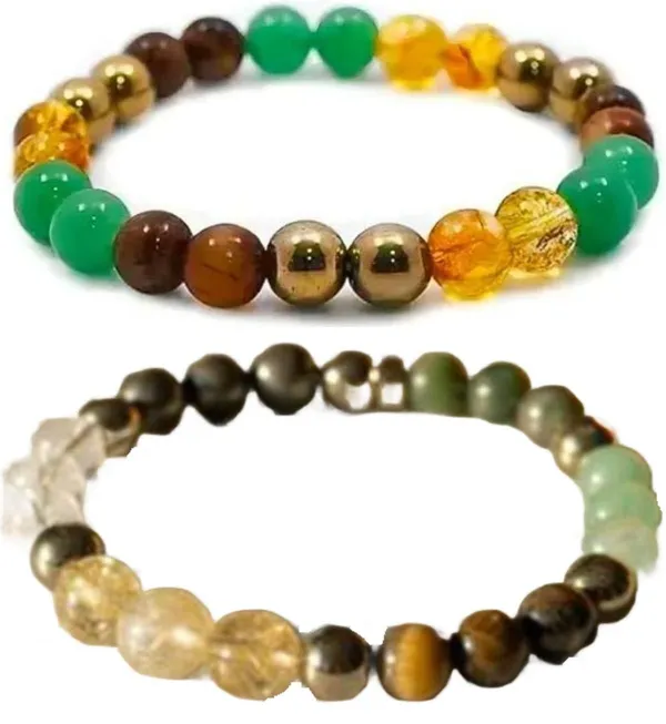 Multiagate_Pyrite,_Stone,_Green_Aventurine,_Amethyst,_Crystal,_Tiger's_Eye,_Citrine,_Green_Jade_Bracelet_Set_(Pack_of_2)