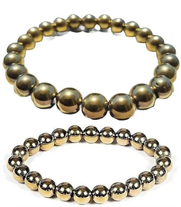 Multiagate_Stone,_Golden_Pyrite_Bracelet_Set_(Pack_of_2)