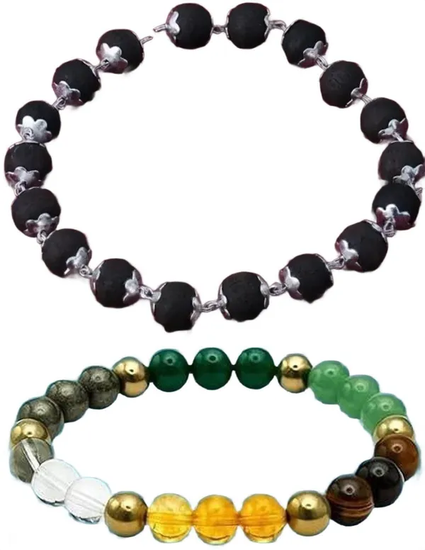 Multiagate_Wood,_Stone_Bracelet_Set_(Pack_of_2)