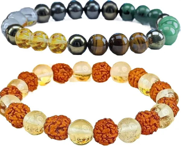Multiagate_Stone,_Crystal,_Rudraksha,_Clear_Quartz_Bracelet_Set_(Pack_of_2)