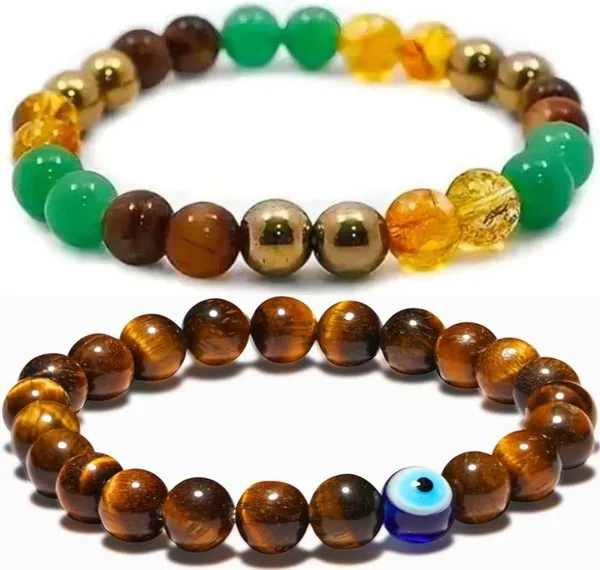 Multiagate_Pyrite,_Stone,_Green_Aventurine,_Tiger's_Eye,_Citrine_Bracelet_Set_(Pack_of_2)