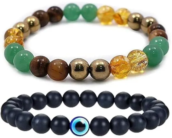 Multiagate_Green_Aventurine,_Golden_Pyrite,_Crystal,_Tiger's_Eye,_Citrine_Bracelet_Set_(Pack_of_2)
