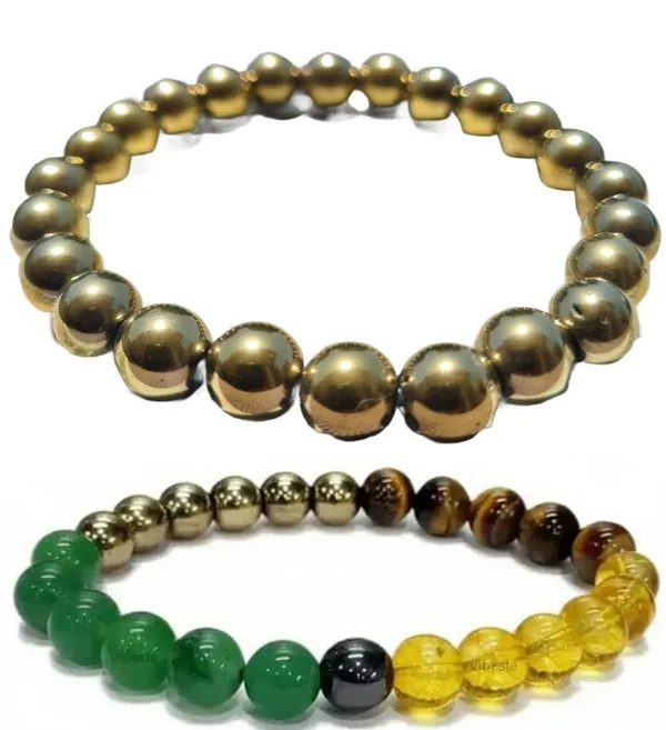 Multiagate_Stone,_Green_Aventurine,_Golden_Pyrite,_Tiger's_Eye,_Citrine_Bracelet_Set_(Pack_of_2)