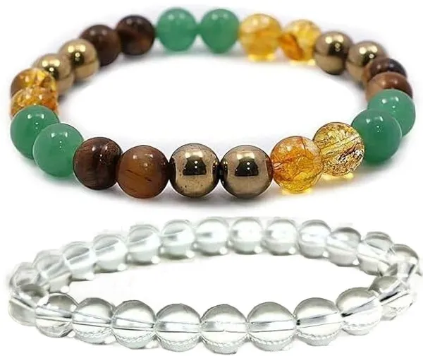 Multiagate_Stone,_Green_Aventurine,_Golden_Pyrite,_Crystal,_Tiger's_Eye,_Citrine,_Clear_Quartz_Bracelet_Set_(Pack_of_2)