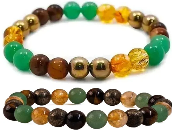 Multiagate_Pyrite,_Stone,_Green_Aventurine,_Tiger's_Eye,_Citrine_Bracelet_Set_(Pack_of_2)