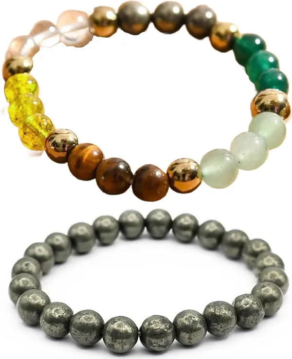 Multiagate_Pyrite,_Stone_Bracelet_Set_(Pack_of_2)