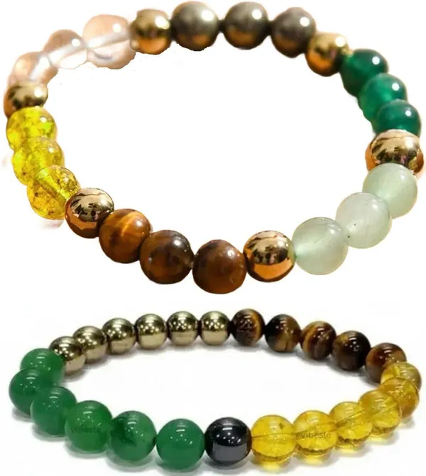 Multiagate_Stone,_Green_Aventurine,_Golden_Pyrite,_Tiger's_Eye,_Citrine_Bracelet_Set_(Pack_of_2)