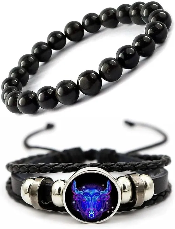 Multiagate_Crystal,_Leather_Bracelet_Set_(Pack_of_2)