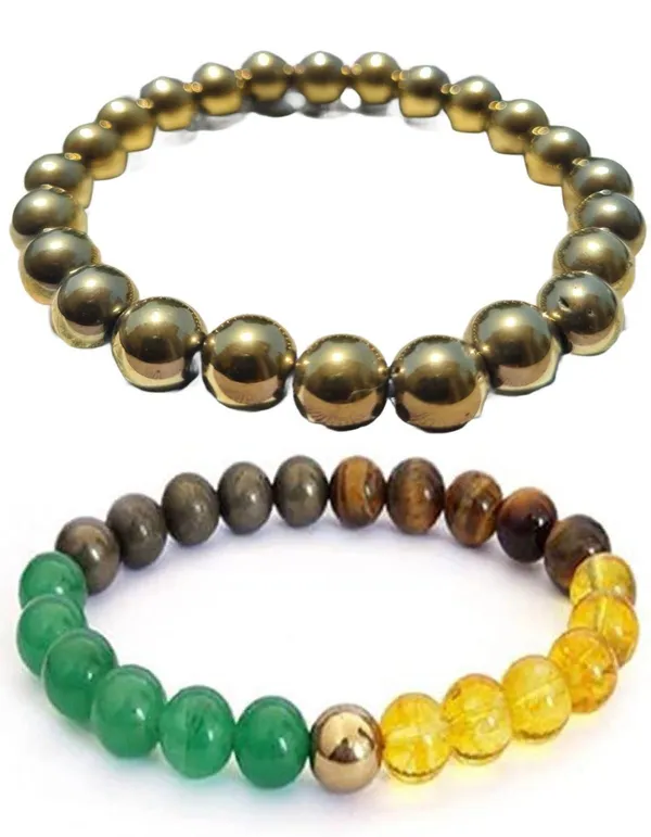 Multiagate_Golden_Pyrite,_Crystal_Bracelet_Set_(Pack_of_2)