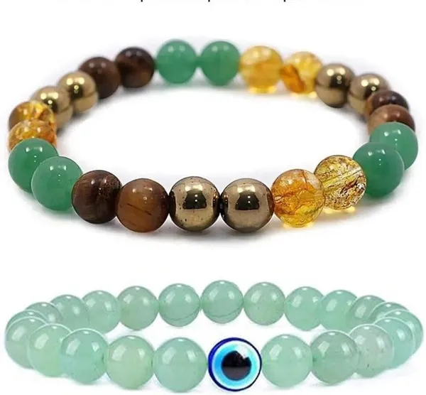 Multiagate_Pyrite,_Green_Aventurine,_Golden_Pyrite,_Crystal,_Tiger's_Eye,_Citrine_Bracelet_Set_(Pack_of_2)
