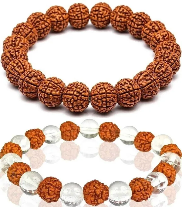 Multiagate_Stone,_Rudraksha,_Clear_Quartz_Bracelet_Set_(Pack_of_2)