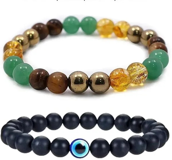 Multiagate_Pyrite,_Green_Aventurine,_Golden_Pyrite,_Crystal,_Tiger's_Eye,_Citrine_Bracelet_Set_(Pack_of_2)