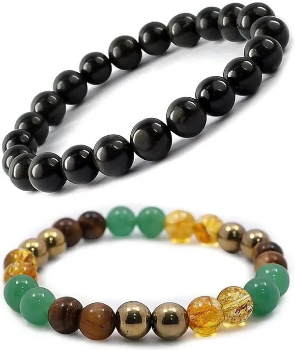 Multiagate_Pyrite,_Green_Aventurine,_Citrine_+_Golden,_Crystal,_Tiger's_Eye_Bracelet_Set_(Pack_of_2)