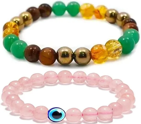 Multiagate_Pyrite,_Green_Aventurine,_Crystal,_Tiger's_Eye,_Citrine_Bracelet_Set_(Pack_of_2)