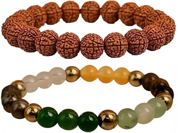 Multiagate_Stone,_Rudraksha_Bracelet_Set_(Pack_of_2)