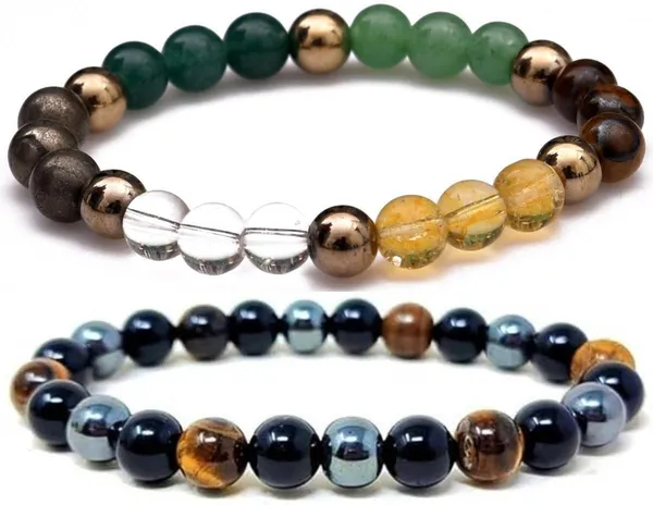 Multiagate_Pyrite,_Stone,_Green_Aventurine,_Crystal,_Tiger's_Eye,_Citrine,_Black_Obsidian_Bracelet_Set_(Pack_of_2)