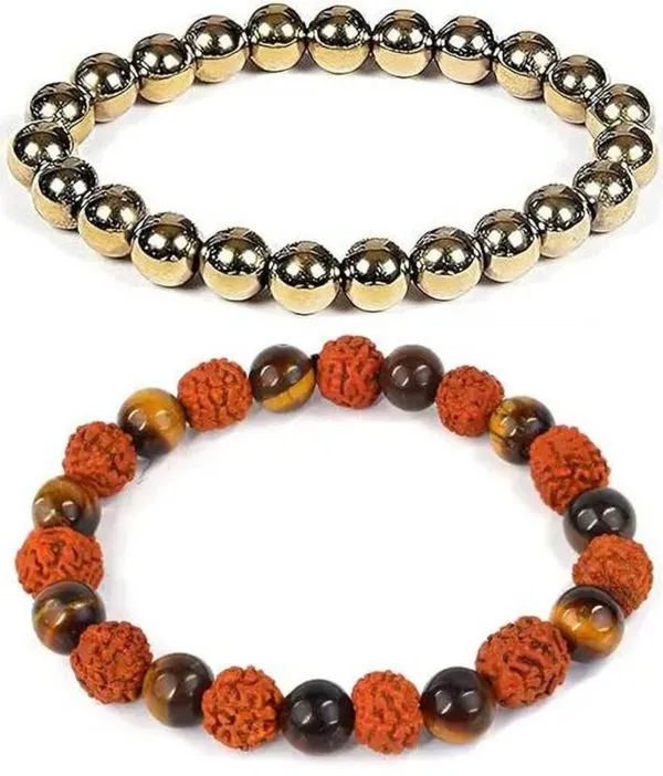 Multiagate_Stone,_Crystal,_Tiger's_Eye,_Rudraksha_Bracelet_Set_(Pack_of_2)