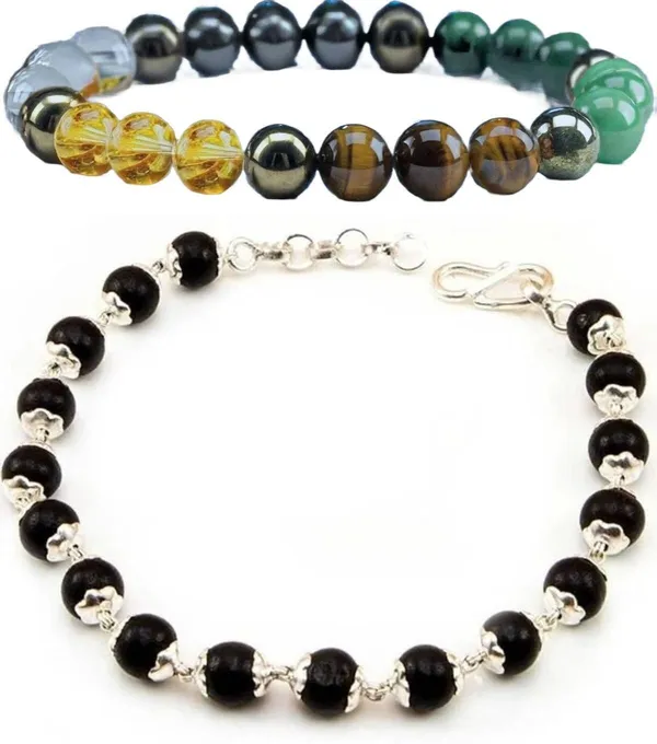 Multiagate_Stone,_Wood,_Alloy_Bracelet_Set_(Pack_of_2)