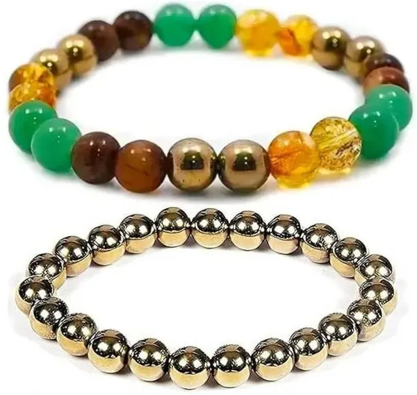 Multiagate_Pyrite,_Stone,_Green_Aventurine,_Tiger's_Eye,_Citrine_Bracelet_Set_(Pack_of_2)