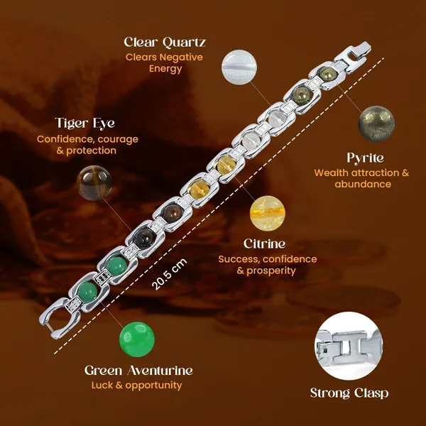 Multiagate_Pyrite,_Stone,_Green_Aventurine,_Crystal,_Tiger's_Eye,_Citrine,_Clear_Quartz_Agate,_Quartz_Bracelet_()