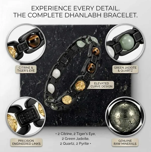 Multiagate_Pyrite,_Green_Aventurine,_Tiger's_Eye,_Citrine,_Clear_Quartz,_Stainless_Steel_Beads_Silver_Bracelet_()