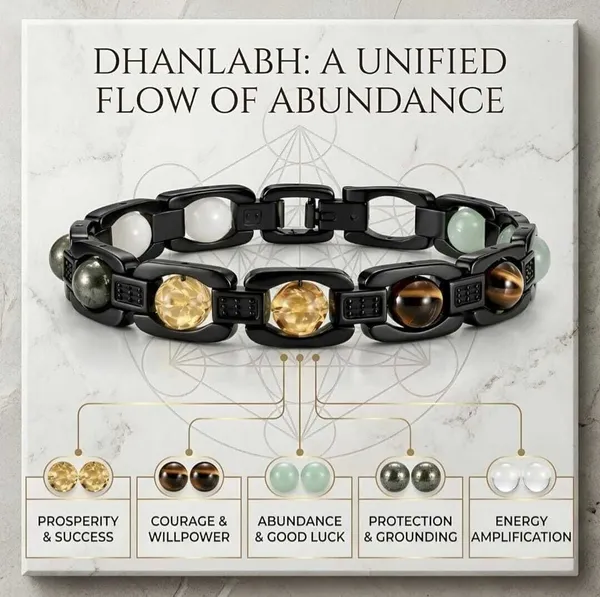 Multiagate_Pyrite,_Green_Aventurine,_Tiger's_Eye,_Citrine,_Clear_Quartz,_Stainless_Steel_Beads_Silver_Bracelet_()