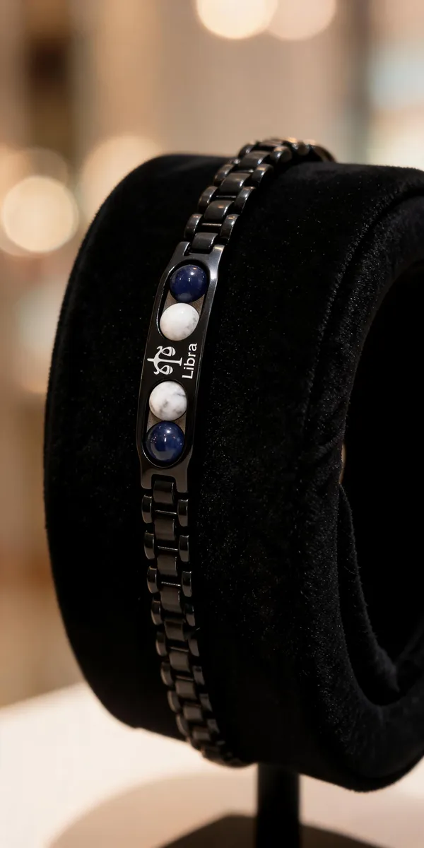 Black_Metal_Beaded_Bracelet_For_Men