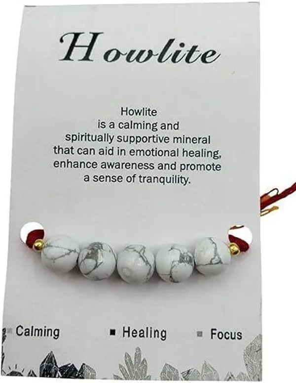 Designer_Howlite_5_Beads_Crystal_Stone_Rakhi|_Rakhi_For_Inner_Calm_and_Focus_Pearl_Rakhi_by_Multiagate_(Real_Gemstone,_Charm_Bracelet,_Crystal_Stone)