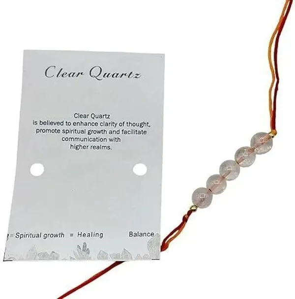 Designer_Clear_Quartz_5_Beads_Crystal_Stone_Rakhi|_Rakhi_For_Spiritual_Growth_Pearl_Rakhi_by_Multiagate_(Real_Gemstone,_Charm_Bracelet,_Crystal_Stone)