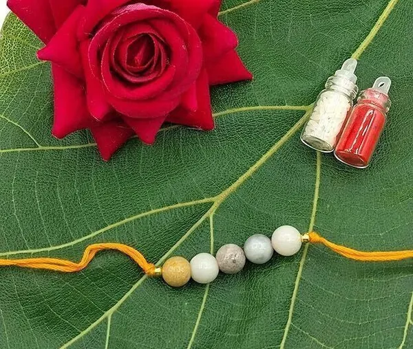 Designer_Amazonite_5_Beads_Crystal_Stone_Rakhi|_Real_Gemstone_Rakhi_For_Brother_Pearl_Rakhi_by_Multiagate_(Real_Gemstone,_Charm_Bracelet,_Crystal_Stone)