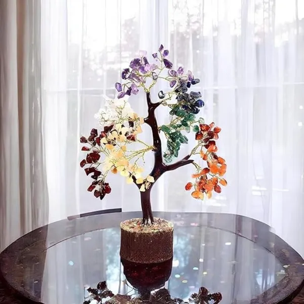 Multiagate_Handcrafted_7_Chakra_Crystal_Tree_of_Life_Natural_Healing_Stones_Decorative_Showpiece__-__25_cm_(Stone,_Multicolor)