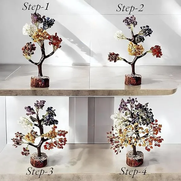 Multiagate_Handcrafted_7_Chakra_Crystal_Tree_of_Life_Natural_Healing_Stones_Decorative_Showpiece__-__25_cm_(Stone,_Multicolor)