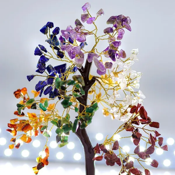 Multiagate_Handcrafted_7_Chakra_Crystal_Tree_of_Life_Natural_Healing_Stones_Decorative_Showpiece__-__25_cm_(Stone,_Multicolor)
