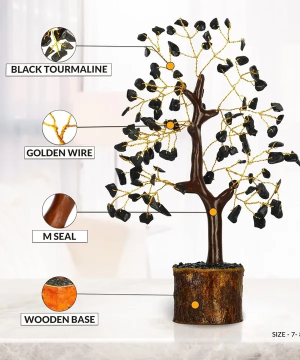Multiagate_Black_Tourmaline_&_Chakra_Tree_of_Life_-_Crystal_Tree_-_Seven_Chakra_Tree_Decorative_Showpiece__-__25_cm_(Stone,_Multicolor)