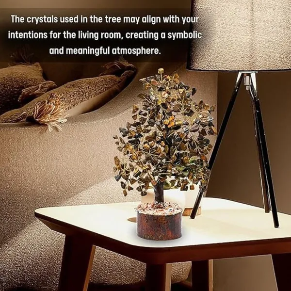 Multiagate_Tiger_Eye_Crystal_Tree_for_Good_Luck_-_Healing_Crystals_Money_Tree_Decorative_Showpiece__-__25_cm_(Stone,_Brown)