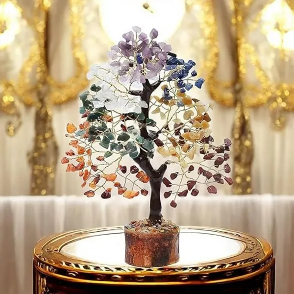 Multiagate_7_Chakra_300_Beads_Tree_of_Life_Energize_and_Harmonize_Your_Space_Decorative_Showpiece__-__25_cm_(Stone,_Multicolor)