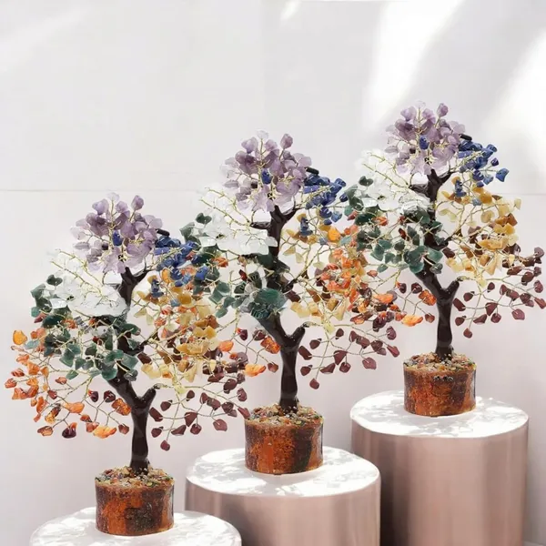 Multiagate_7_Chakra_300_Beads_Tree_of_Life_Energize_and_Harmonize_Your_Space_Decorative_Showpiece__-__25_cm_(Stone,_Multicolor)