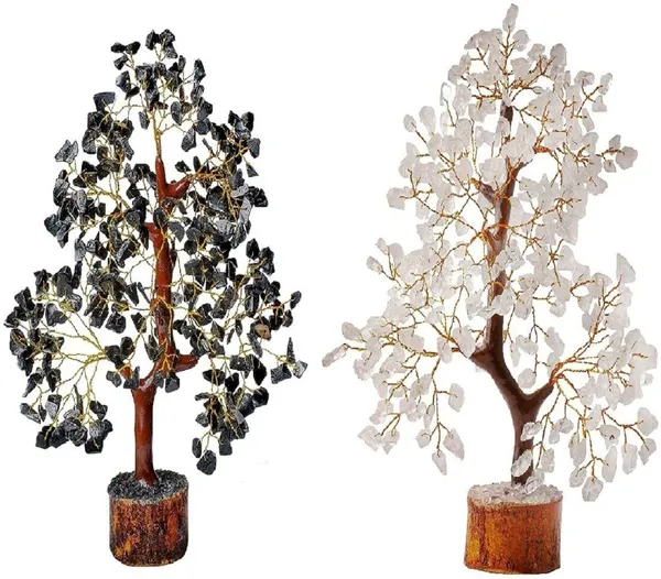 Multiagate_Decorative_Showpiece__-__20_cm_(Stone,_Wood,_Black,_White)