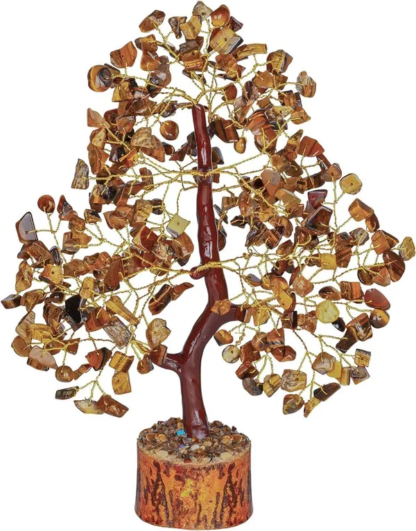 Multiagate_Tiger_Eye_Crystal_-_Crystals_and_Healing_Stones,_Artificial_Tree,_Chakra_Stone_Decorative_Showpiece__-__25_cm_(Stone,_Brown)